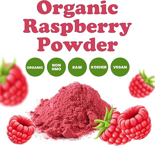 Miniatura 4 de Polvo de frambuesa orgánica 8 libras sin OMG crudo superalimento vegano a granel rico en aminoácidos esenciales ácidos grasos y minerales ideal para