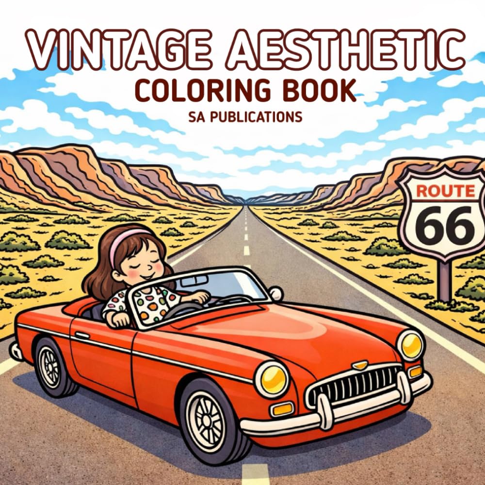 Vintage Aesthetic Coloring Book: Aesthetic Y2K Fashion & Nostalgic Coloring Pages