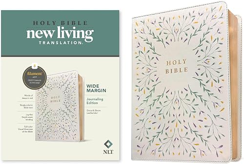 NLT Wide Margin Bible, Filament Enabled (Leatherlike, Grace & Bloom, Red Letter): New Living Translation, Grace & Bloom, Leatherlike, Filament Enabled, Wide Margin, Red Letter