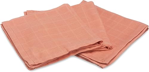 Full Circle Kind Collection - Juego de 3 paños de cocina 100% algodón orgánico teñidos con plantas, color granada