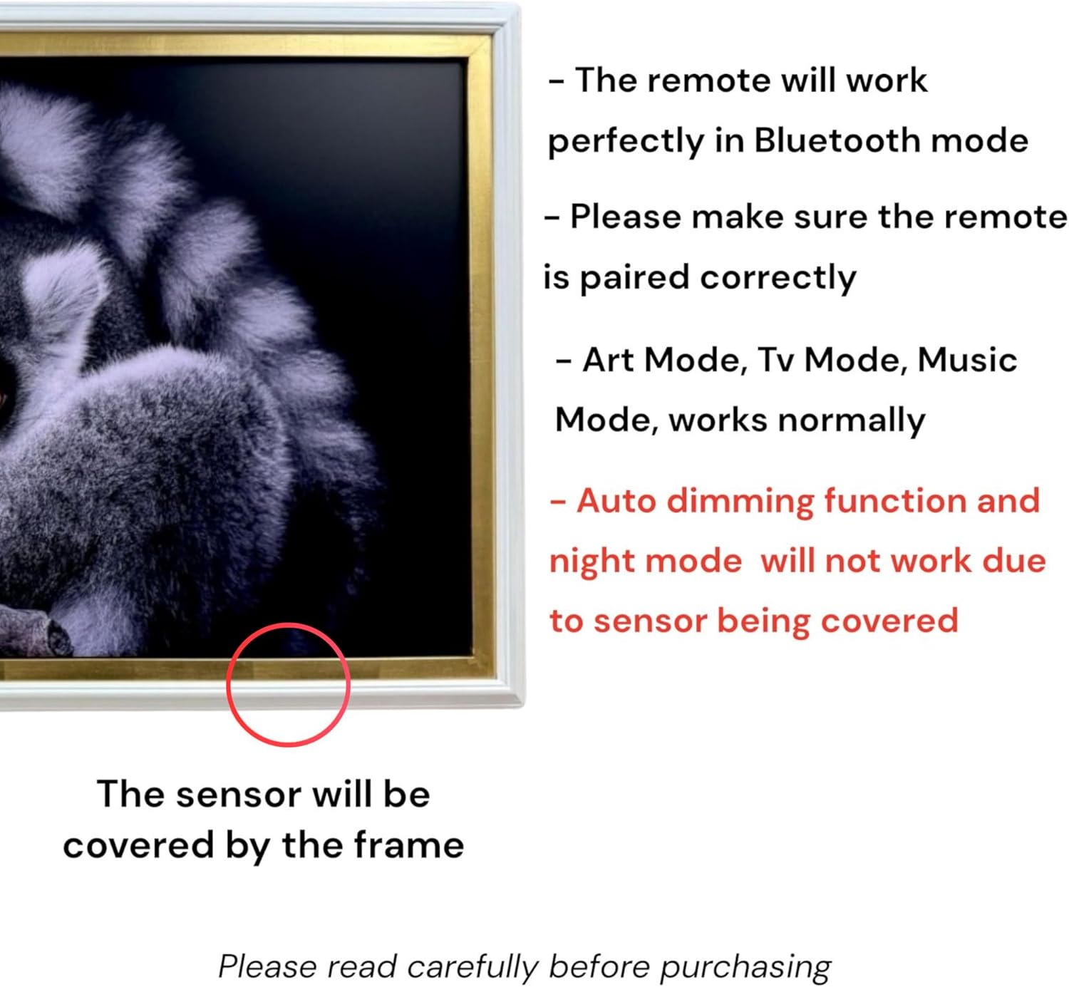 32, 43, 50 and 55 inch Handmade wood ornate TV Frame for Samsung The Frame TV. Satin White with Gold Leaf (not for use with other models) (43 INCH)