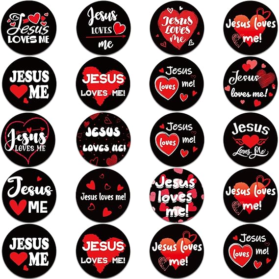 600 Pcs Jesus Loves Me Stickers Christian Religious