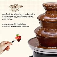 Vista 2 de 16oz Chocolate Fountain Machine, 3-Tier 1lb MINI Party Chocolate Fountain with 6PCS Fork and Fruits/Nuts/Treats Serving Tray for Weddings, Birthdays