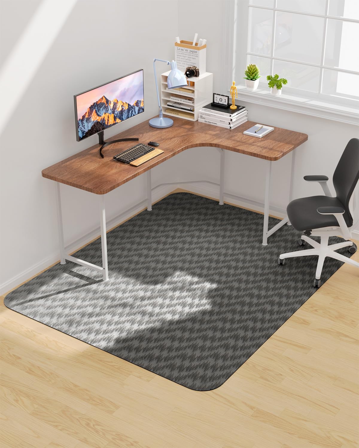 Blvornl Large Office Chair Mat For Hardwood Floor, Rolling - View #3