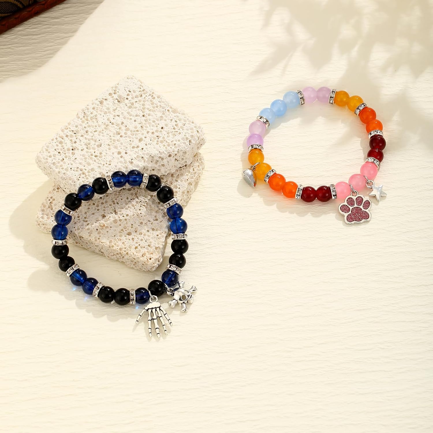 Best Friend Bracelets Wolf Horror Skull Inspiration Couples Bracelets Friendship BFF Bracelet Christmas Gift Jewelry - Image 3