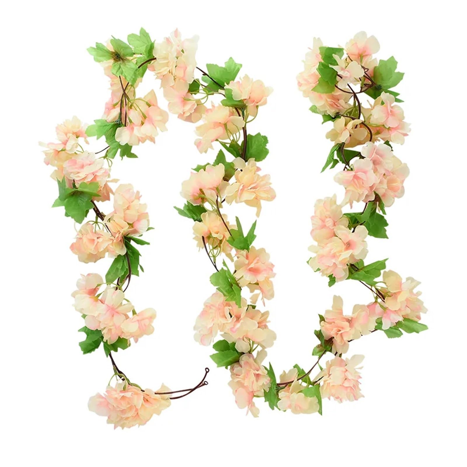 DSFIHJO Artificial Flower Vine Fake Ivy Wisteria Flowers Artificial Plant Vine Garland for Room Garden Decorations Wedding Arch Floral Decor(230cm G02)