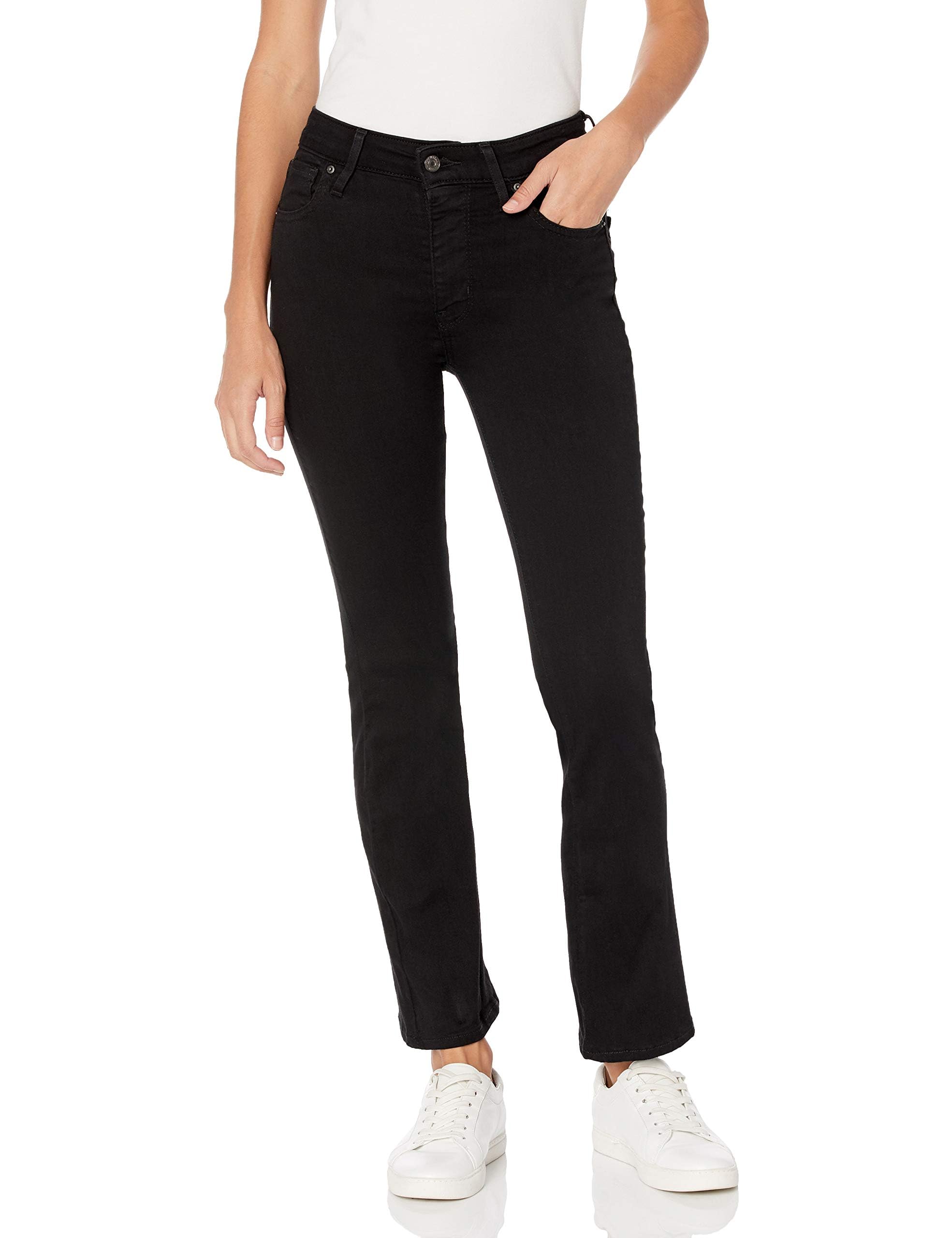 Levi's Damen 725 High Rise Bootcut Jeans (auch in Übergröße erhältlich), Schwarz - Soft Black, 28 Short