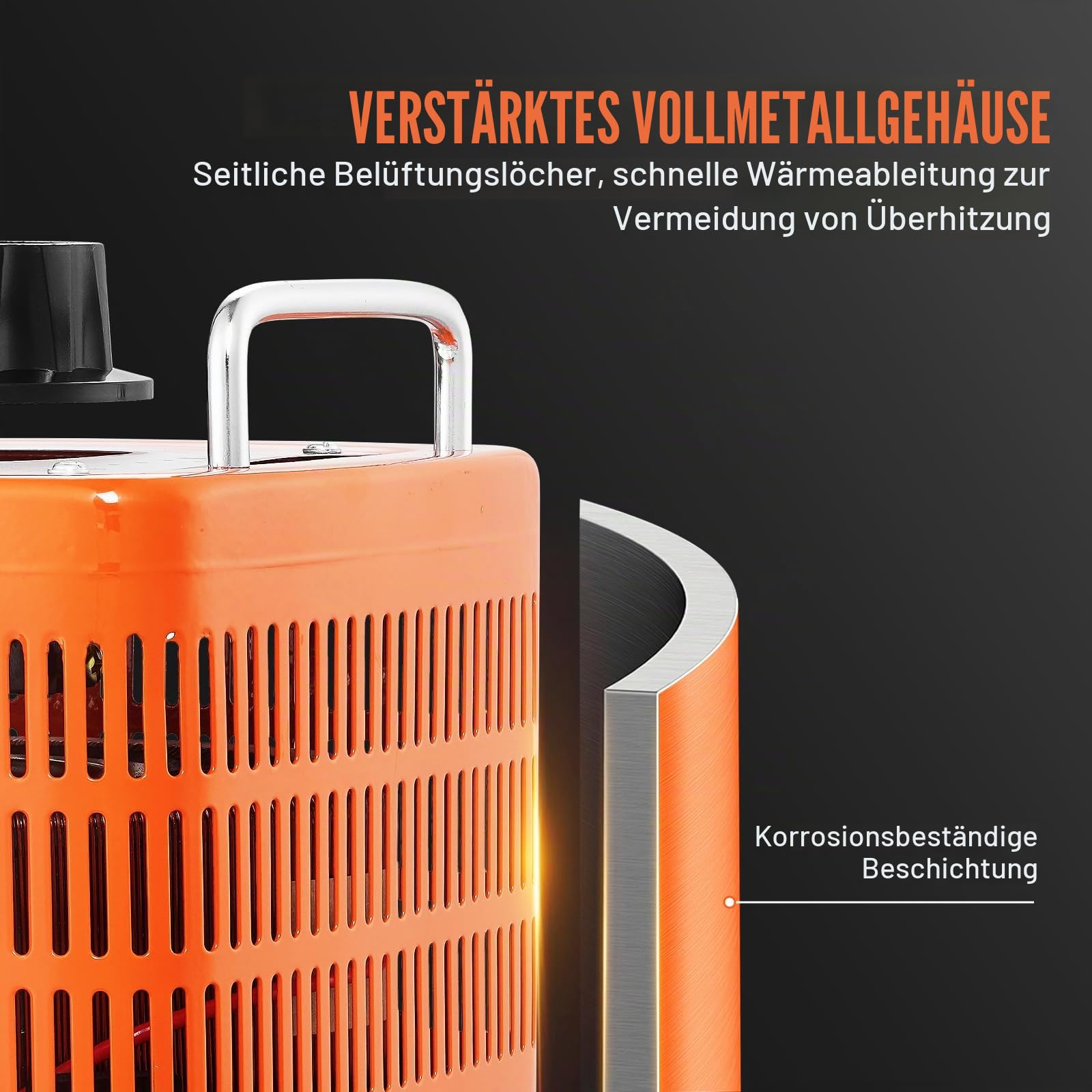 VEVOR 3000VA automatischer Stelltransformator mit variabler Spannung, 10 Ampere, 230 V Eingang, 0-300 V Ausgang, Wechselspannungsregler, mit LCD-Display, 4 zusätzlichen Sicherungen