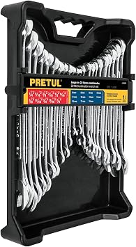 Game combination wrenches, 22 parts, and std mm, Pretul