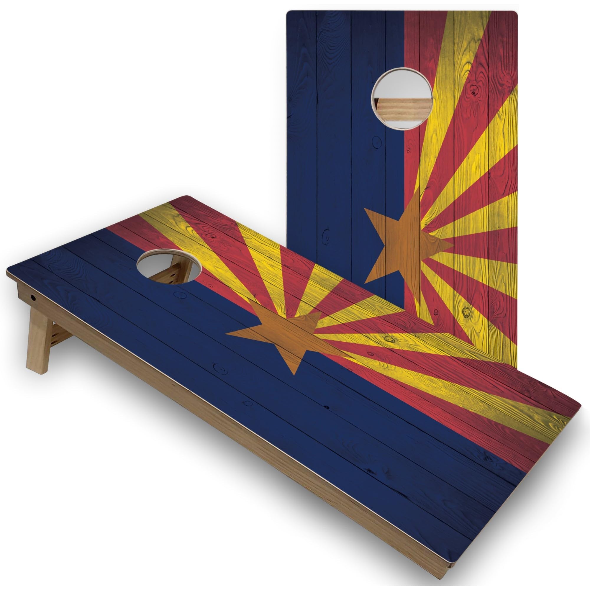 Skip's Garage Arizona Flag Corn Hole Set - All-Weather - Include Carrying Case