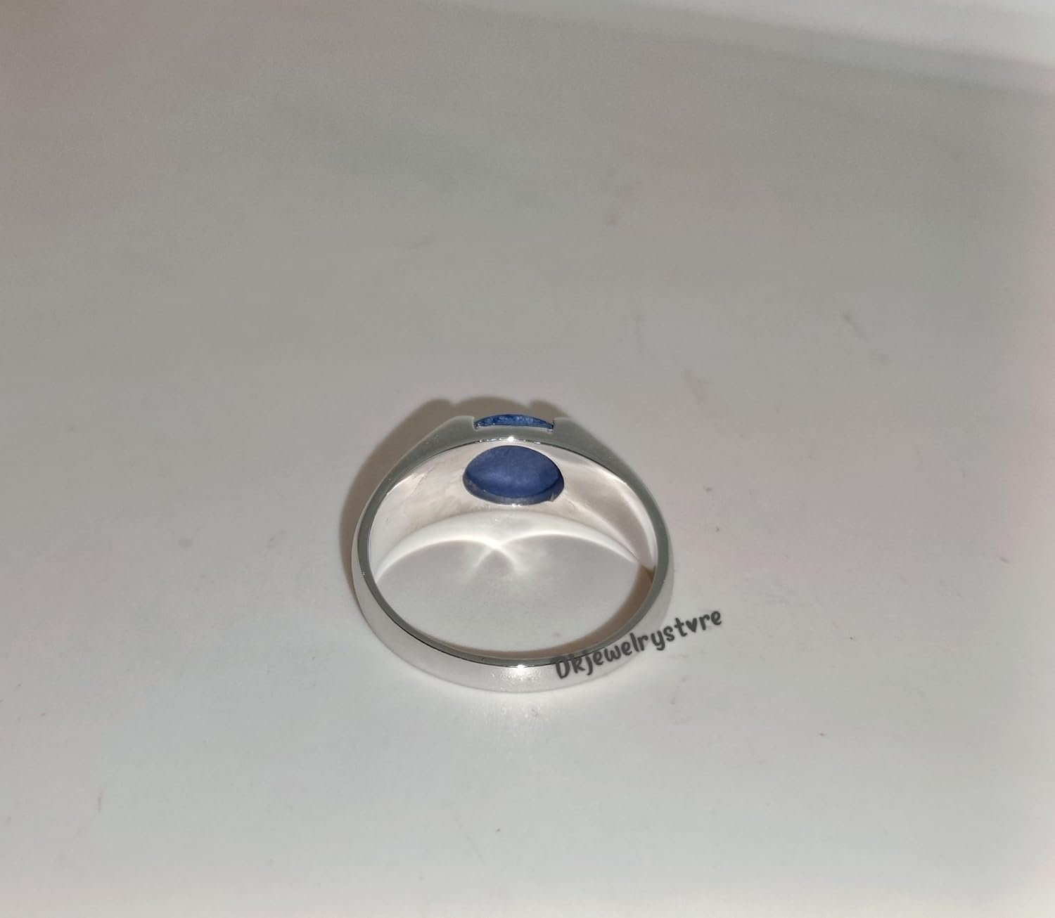 Sterling Silver Blue Star Sapphire Ring, 6 Ray Star Gemstone - Image 8