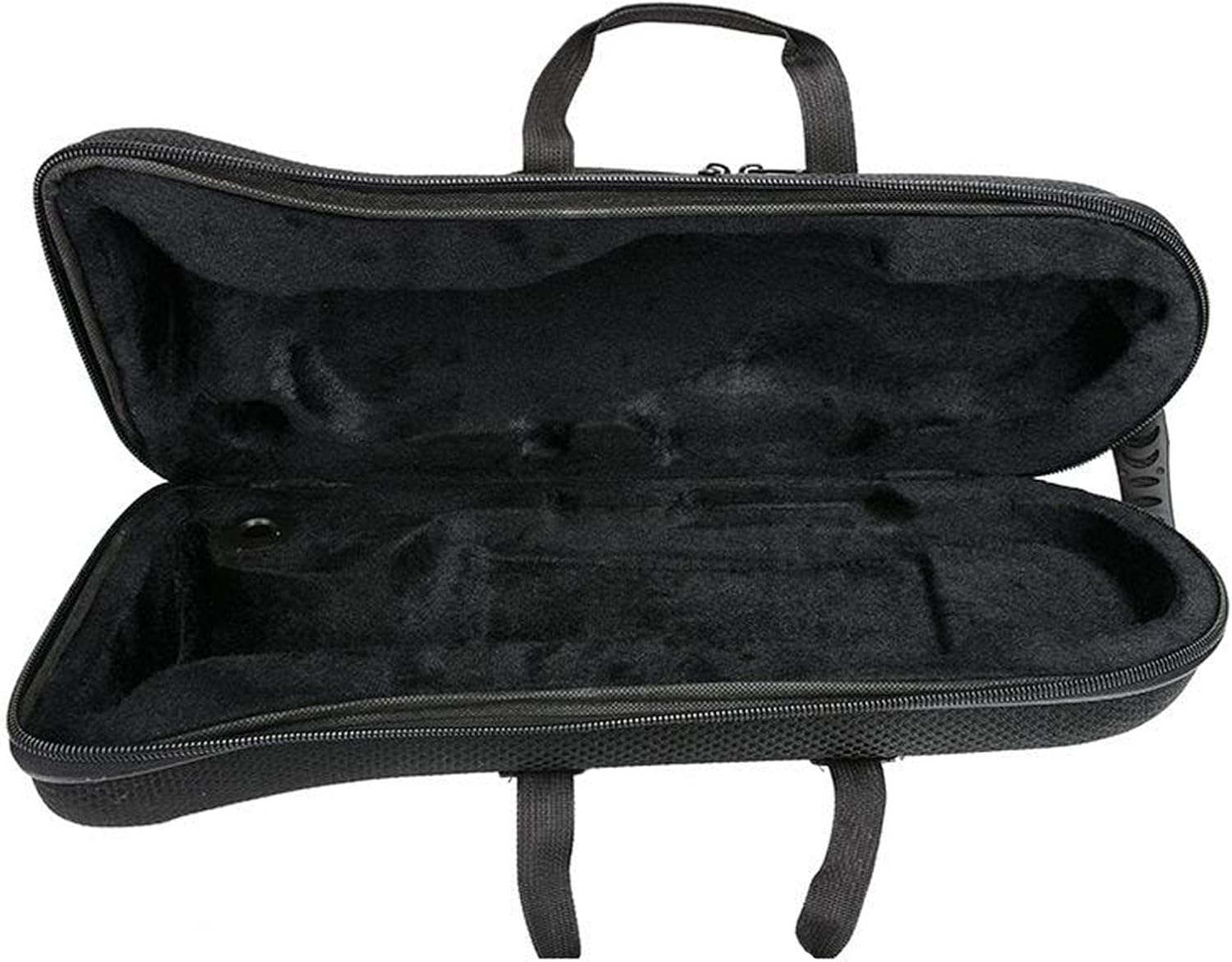 Brass Wind Black Musical Trumpet Case Oxford Gig Bag Black, Crocodile Grain