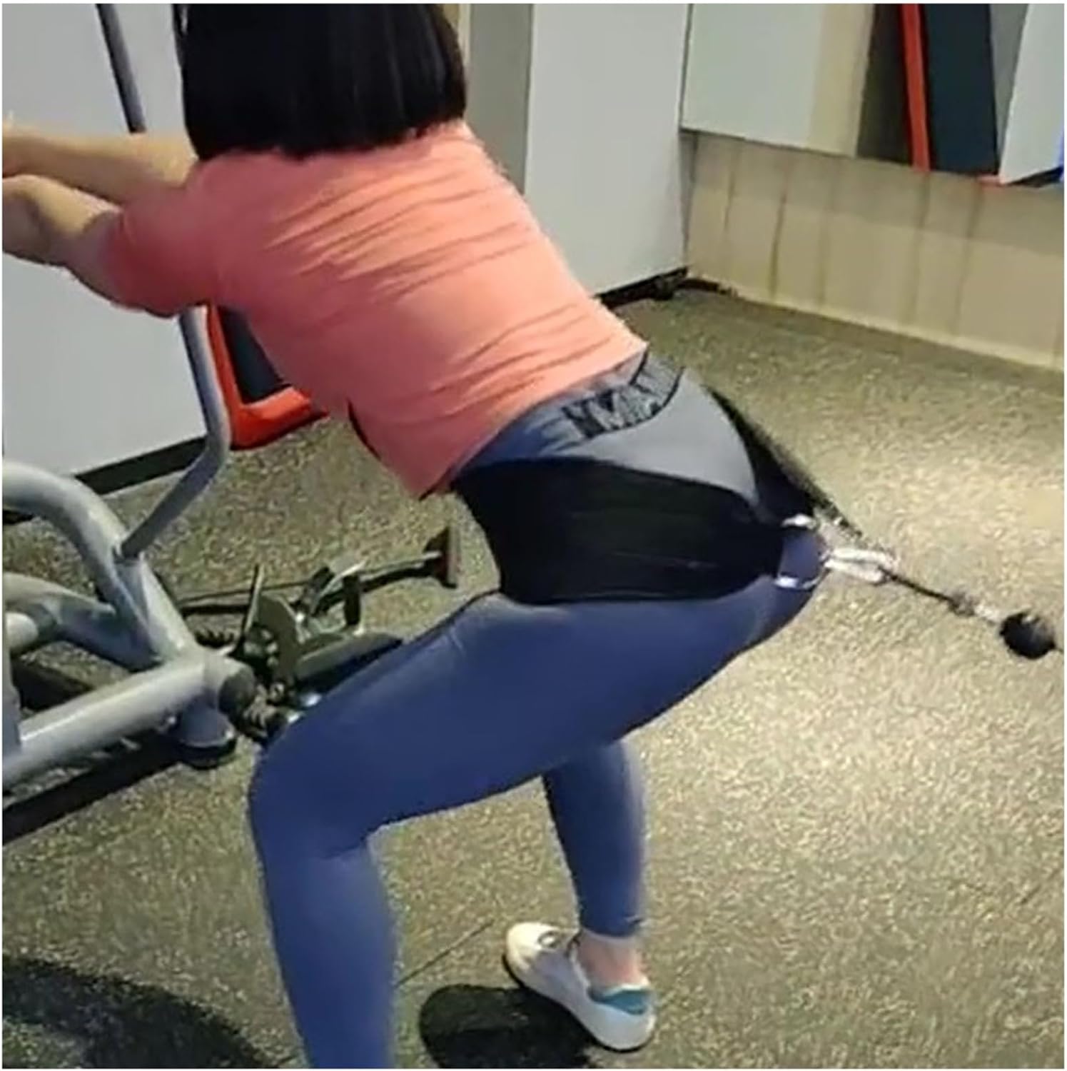 Hip Pull Waist Belt for Cable Machine, Glutes Thrust Strap Pulley System Attachment