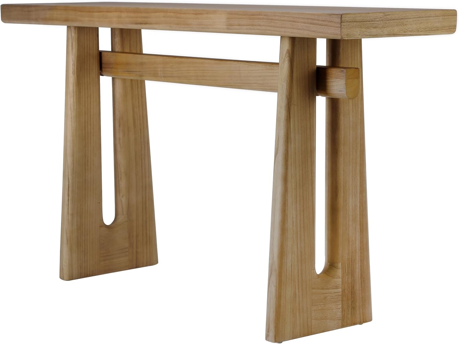 Merax 59in Narrow Console Table, Entryway Table with Wood Veneer Top, Elegant Sofa Table with Wood Legs, Hallway Accent Table for Entrance and Living Room