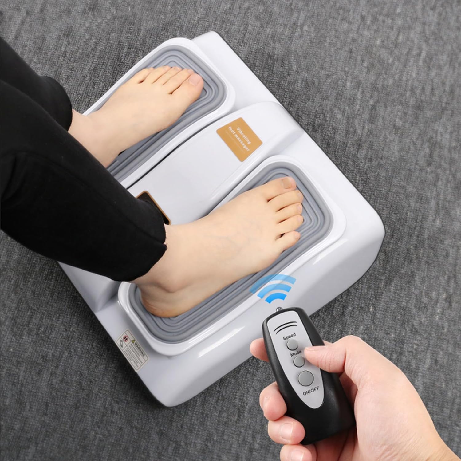 Foot Massager，Electric Pedal Exerciser,Deluxe Leg Exerciser,Seated Elliptical Machine Cardio Under Desk Exercise Bike,Mini Cycle Trainer for Elderly,Reduce Tiredness