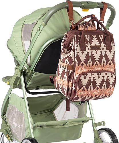 Vista 6 de Mochila de Pañales Montana West Wrangler Bolso de Estilo Vaquero para Bebé, Marrón, Tamaño único, Estándar