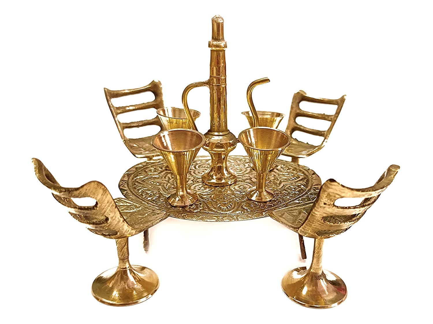 Craft Trade Brass Dining Table Chair Maharaja Set Showpiece for Home Decor - Living Room - Home Decor Items - Decorative Items for Home - 3.5 Inches (B0B12F6SQF) Amazon Price History, Amazon Price Tracker