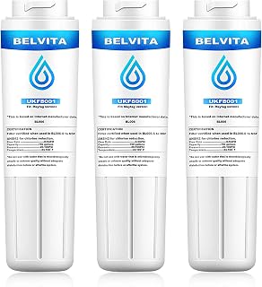 UKF8001 Refrigerator Water Filter Replacement, Compatible with Maytag UKF8001,EveryDrop Filter 4, Whirlpool 4396395, EDR4RXD1B, Filter 4, KUF8001P,PUR jenn-Air UKF800,PUR 4396395, Puriclean II, 8171032, 469992,UKF8001AXX-200, UKF8001AXX-750 (White 3 Pack )