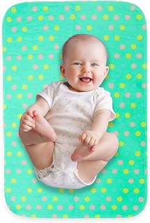 LessyMessy Portable Baby Changing Mat - Extra Large 30x20 Waterproof Diaper Pad, Machine Washable Dryer Safe, Absorbent Polka Dot Design