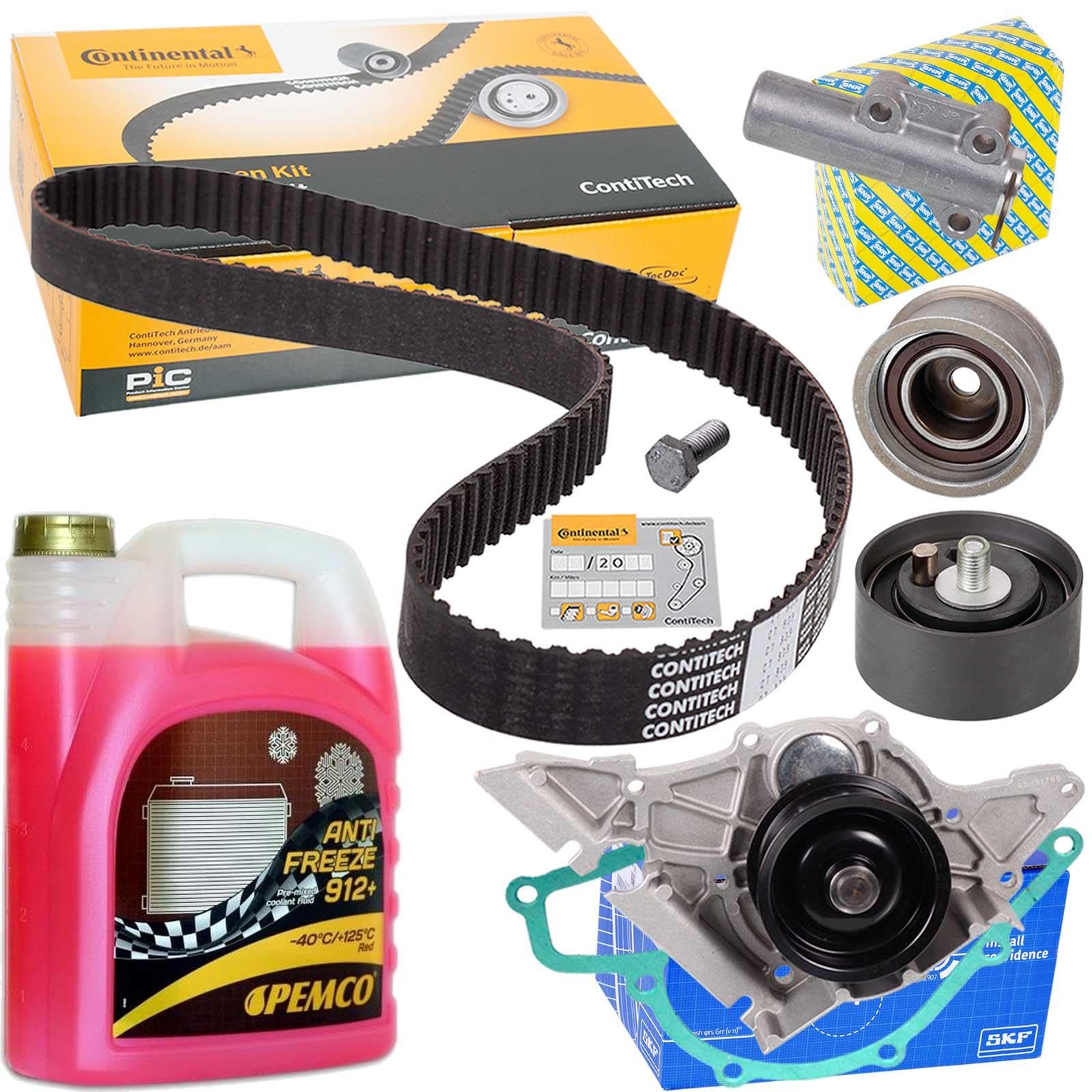 Conti Zahnriemen + SKF Wapu | CT920K1+GT357.42+VKPC81802+Pemco AF12=(CT920WP3) für A4 (B5+B6+B7) A6 (4B,C5) A8 4D Passat 3B