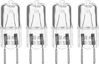 G8 120V 50W Light Bulb Fits for GE Samsung Kenmore Maytag Elite Over The Stove Range Microwave Oven, Replacement Night Light/Stove Light/Under Light Halogen Bulb,Replaces WB25X10019 WB36X10213(4 Pack)