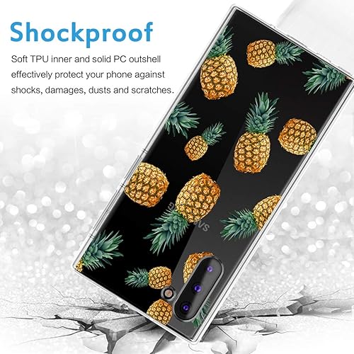 Miniatura 7 de Funda para Galaxy Note 10, Galaxy Note 10 para niñas y mujeres, delgada, a prueba de golpes, patrón transparente, suave, flexible, TPU, funda