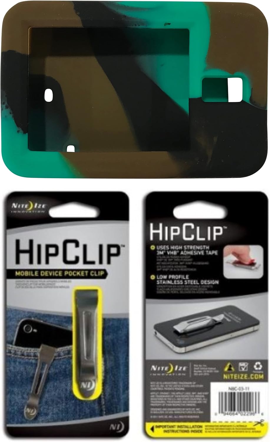 Tandem T-Slim Pump case & Clip Combo. (Green Camo)