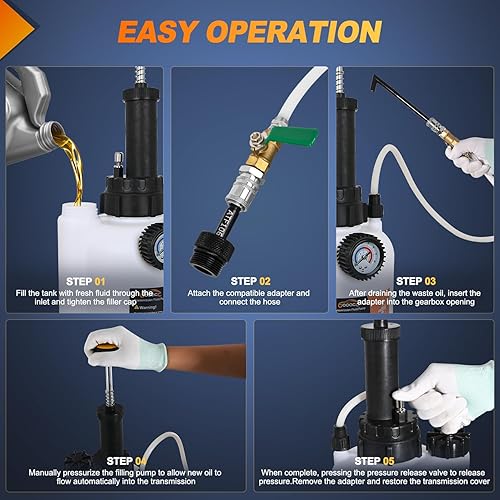 Miniatura 7 de Kit de bomba de líquido de transmisión GOOACC 3L Bomba manual de extracción de aceite automotriz Dispensador de recarga ATF Bomba de transferencia