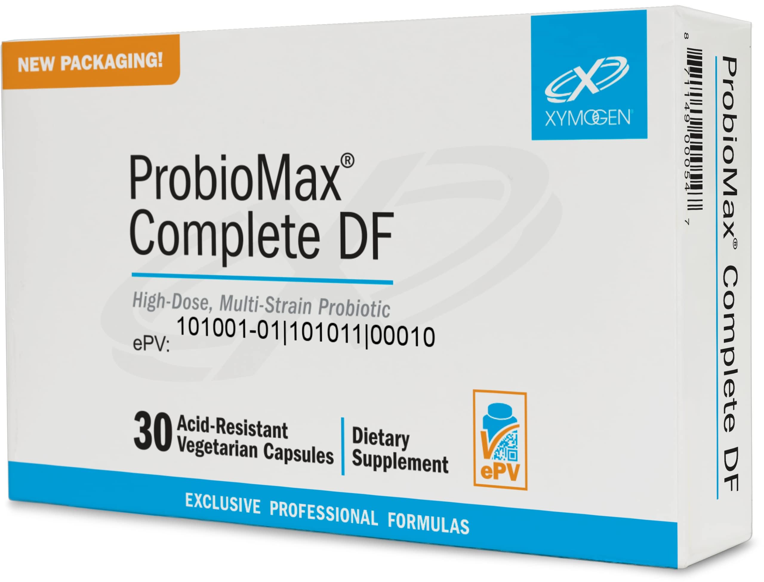 XYMOGEN ProbioMax Complete 45B - 45 Billion CFU Probiotic Supplement - High Dose, Dairy Free Probiotics with Lactobacillus acidophilus - Formerly ProbioMax Complete DF (30 Capsules)