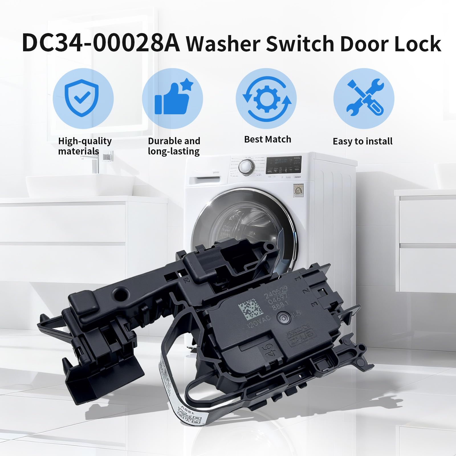 Amazon.com: UpgradeDC34-00028A Washer Door Lock Switch for Samsung