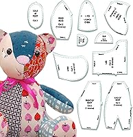 Vista 1 de Plantilla de patrones de costura de oso de memoria, juego de reglas de plantilla de oso de memoria, juego de reglas de plantillas acrílicas