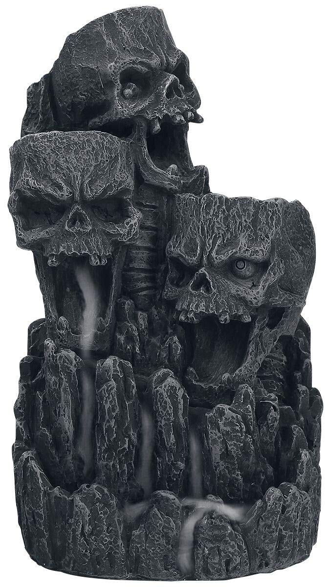 Nemesis Now Black Skull Backflow Tower Incense Burner 17.5Cm Resin