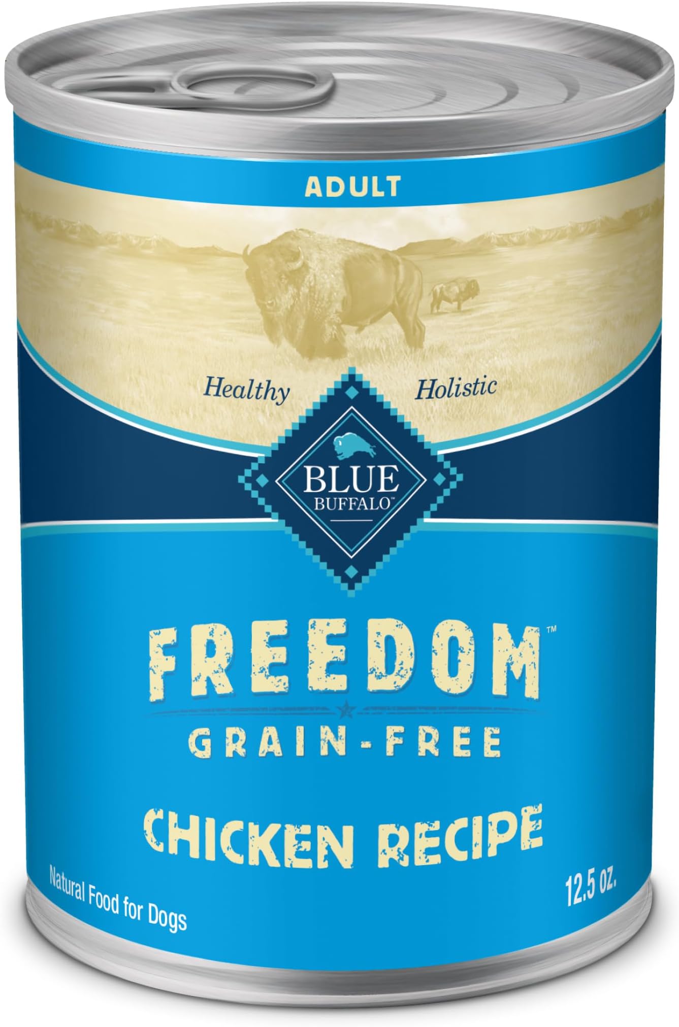 Freedom Grain-Free Wet Dog Food, Free of Glutens & Artificial Preservatives, Made with Natural Ingredients, Chicken Recipe, 12.5-oz. Cans (12 Count)