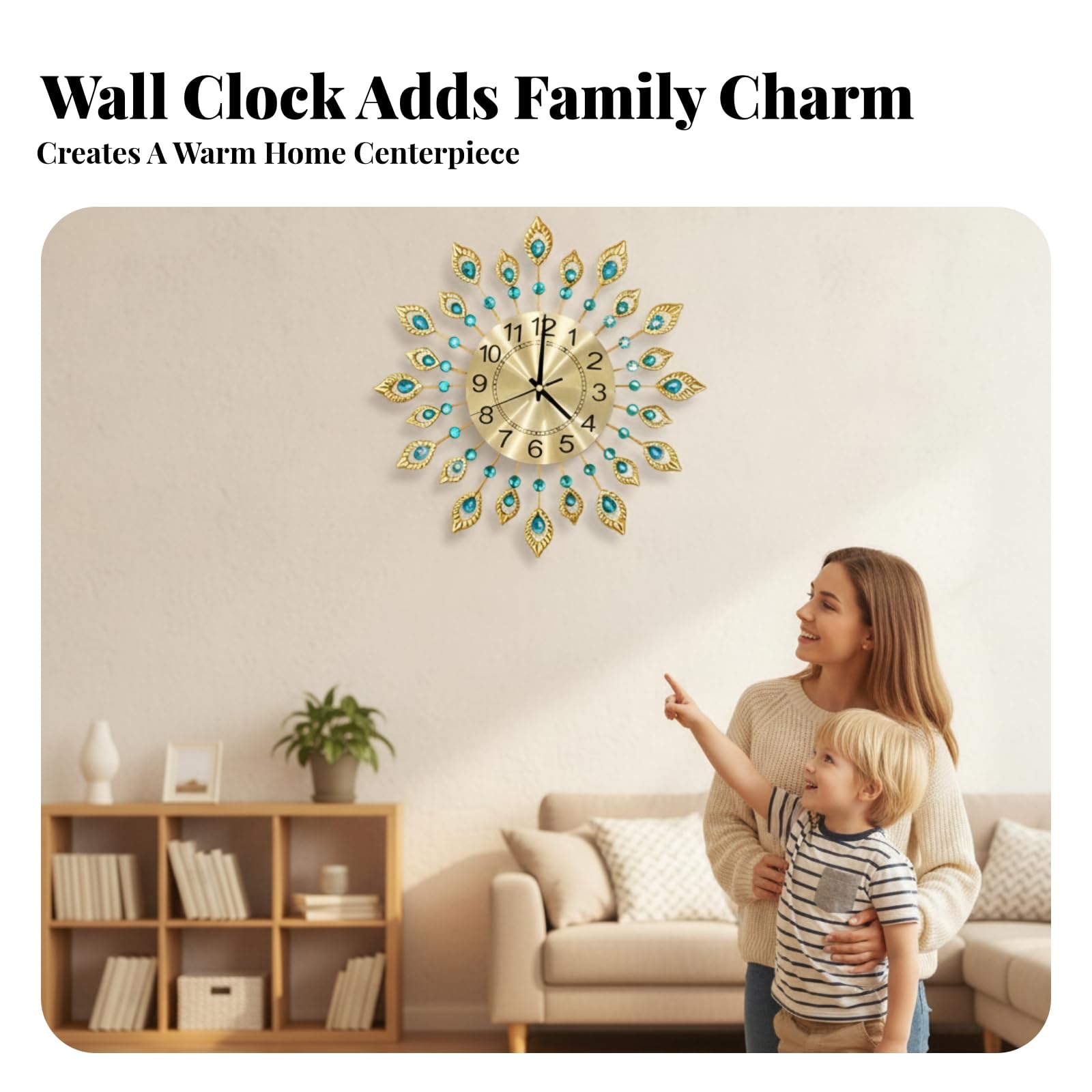 Reloj Pared corativo Elegante, 38 Cm