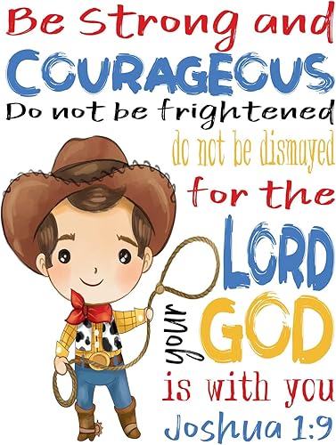 Miniatura 3 de Toy Story - Juego de 4 impresiones de acuarela cristiana sin marco, Woody, Buzz Lightyear, Mr. Potato Head y Alien con versos de la Biblia