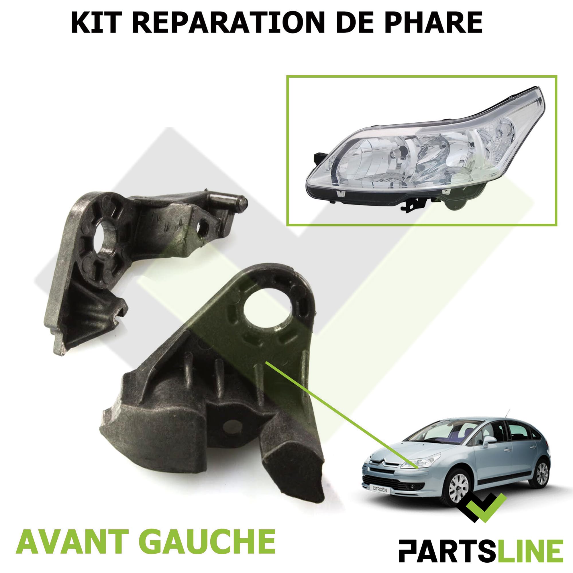 Kit De Réparation Pattes De Fixation Supports Phare Avant Droit PourBMW E36 E90 E91 E92 E93 E39) - Auto