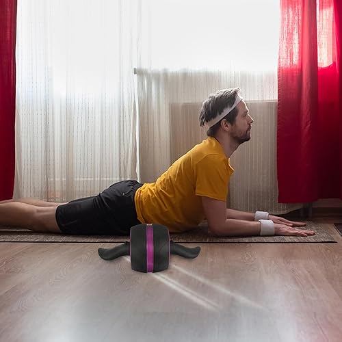 Miniatura 5 de DECHOUS Rueda de rodillo de abdominales para gimnasio en casa, equipo de entrenamiento de fuerza de retorno automático para hombres y mujeres, mango