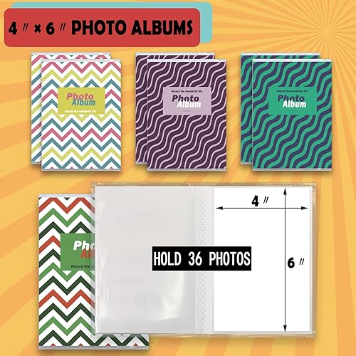 Miniatura 4 de Álbumes de fotos pequeños de 4 x 6 pulgadas, paquete de 8 unidades, capacidad para 36 fotos cada uno, mini álbumes de fotos de 4 x 6, álbumes de