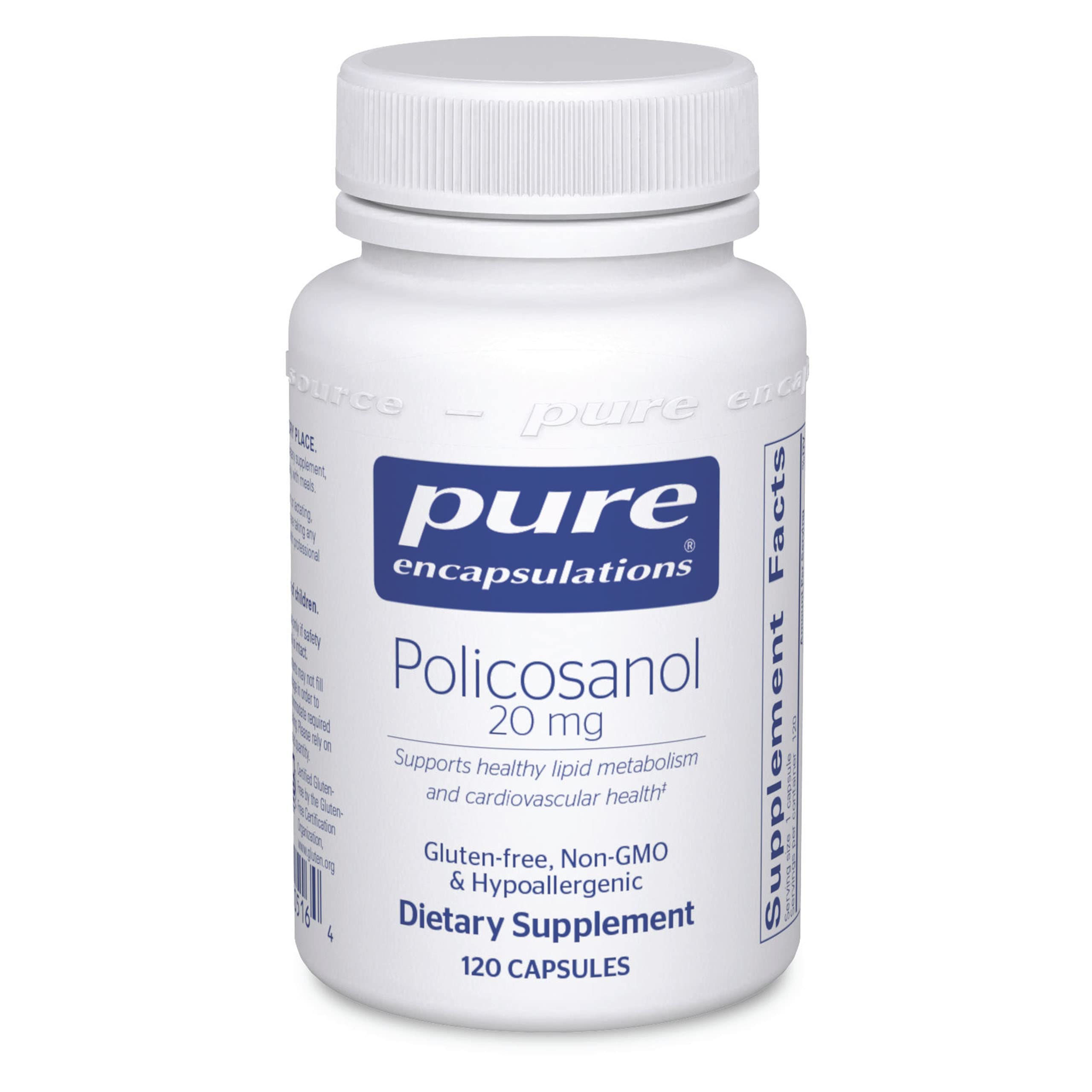 Pure Encapsulations - Policosanol 20 mg - Hypoallergenic Supplement Supports Healthy Lipid Metabolis