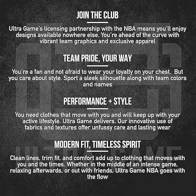 Ultra Game Adults NBA Official Classic Embroidered Hoodie Sweatshirt - Image 7