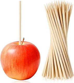 Jeffdad 100 Stück Bambusspieße, 15cm Schaschlikspieße Holz Grillstäbe Holzspieße Fingerfood-Spieße Zahnstocher Holzstab Kein Cocktailspieße für Party Camping Küche Snacks Grills