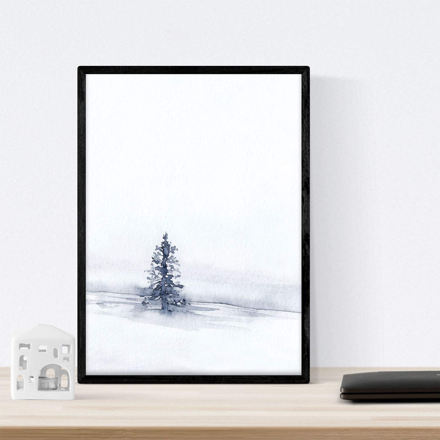 Nacnic Set two sheets Nordico, snow landscape. EnmarcarTamaño Nordic style sheets for A3 - Image 3