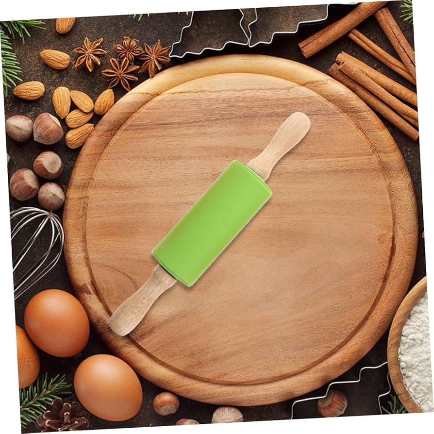 Amazon | Cabilock 6個シリコンコーティング麺棒 木製ハンドル