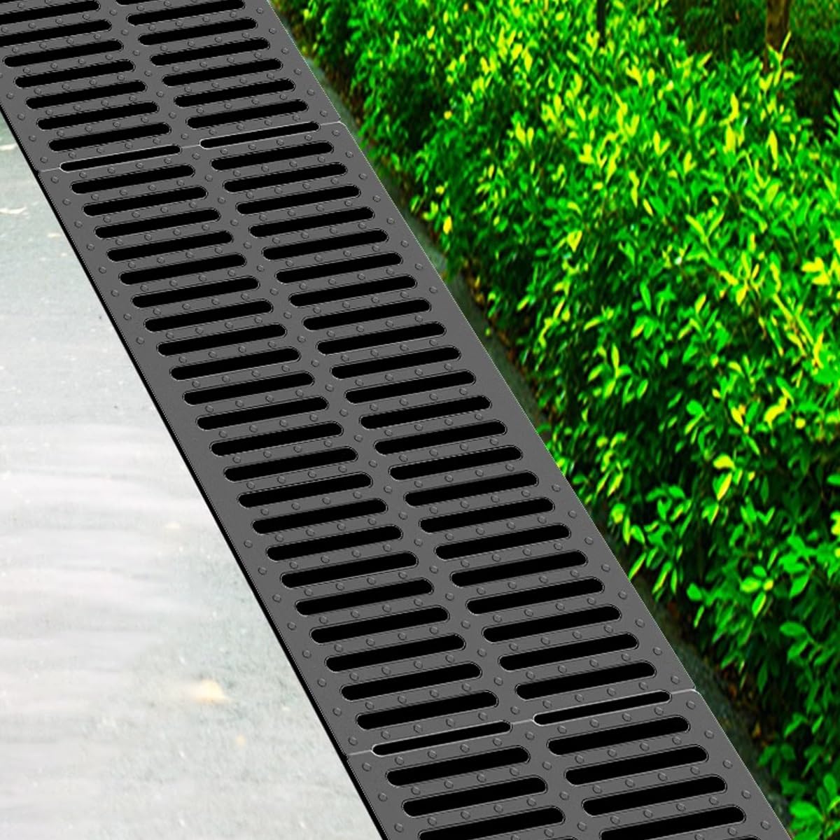 Cache-canalisations durable à découper pour grille d'égout de jardin