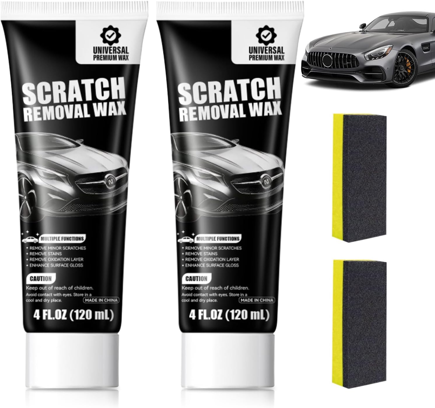 2Pcs Scratch Removal Wax,Scratch Removal Wax for Vehicles,Car Scratch Remover,Scratch Repair for Vehicles,Universal Polishing Compound for Deep Scratches