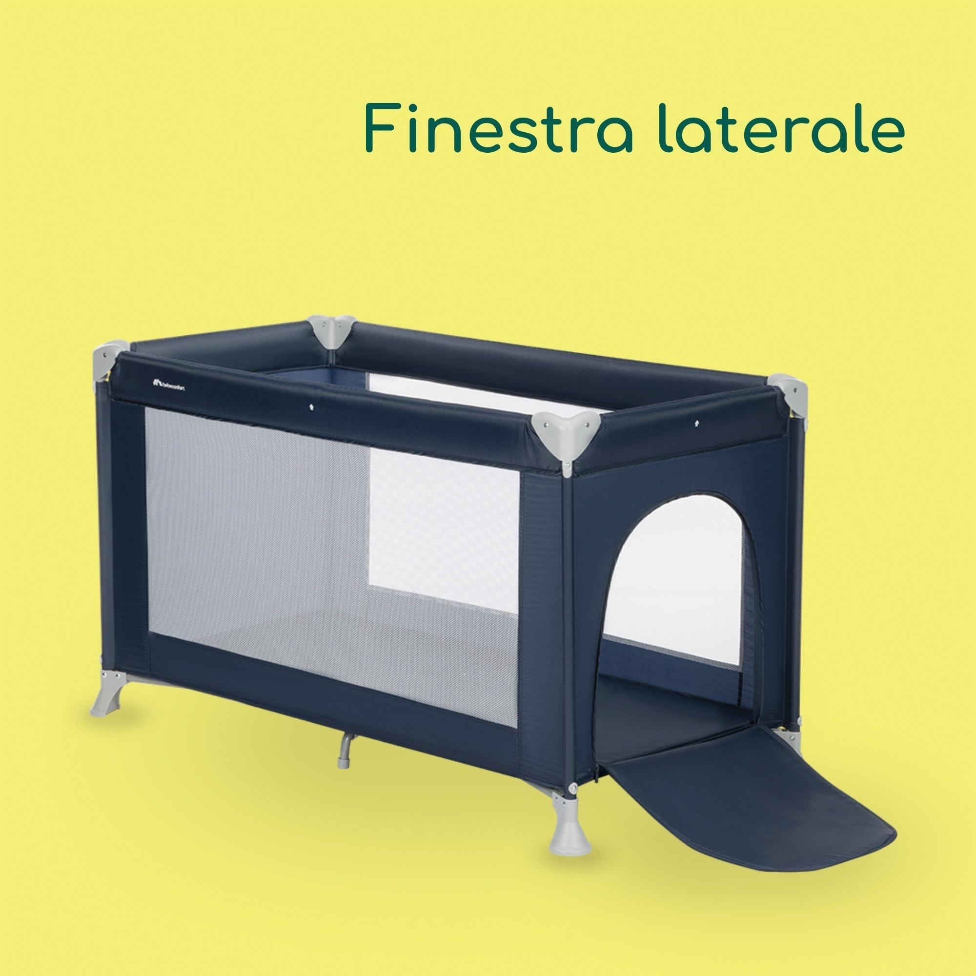 Bebeconfort Sweet Dreams Lettino da Campeggio per Bambini 0-3 anni (15 kg), Lettino Neonato da Viaggio Pieghevole Leggero, Materasso Imbottito, Finestra Laterale, Chiusura Compatta, Navy Blue