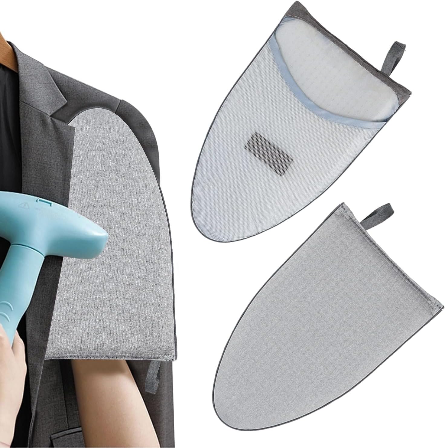 Garment Steamer Ironing Glove, Waterproof Anti Steam Mitt with Finger Loop, Complete Care Protective Garment Steaming Mitt, Garment Steamer Accessories for Clothes (Pointy)
