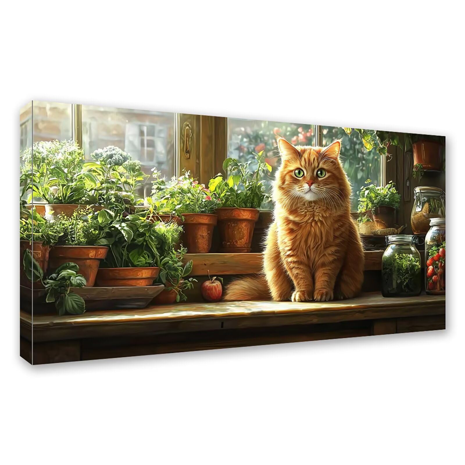 Diamond Painting Grande 160x80cm Gato Diamond Painting Adultos, DIY Animal Pintura de Diamante Manualidades Adultos, 5D Cuadrado Rhinestone Bordado Punto de Cruz para Home Decoration Regalo 0J-329