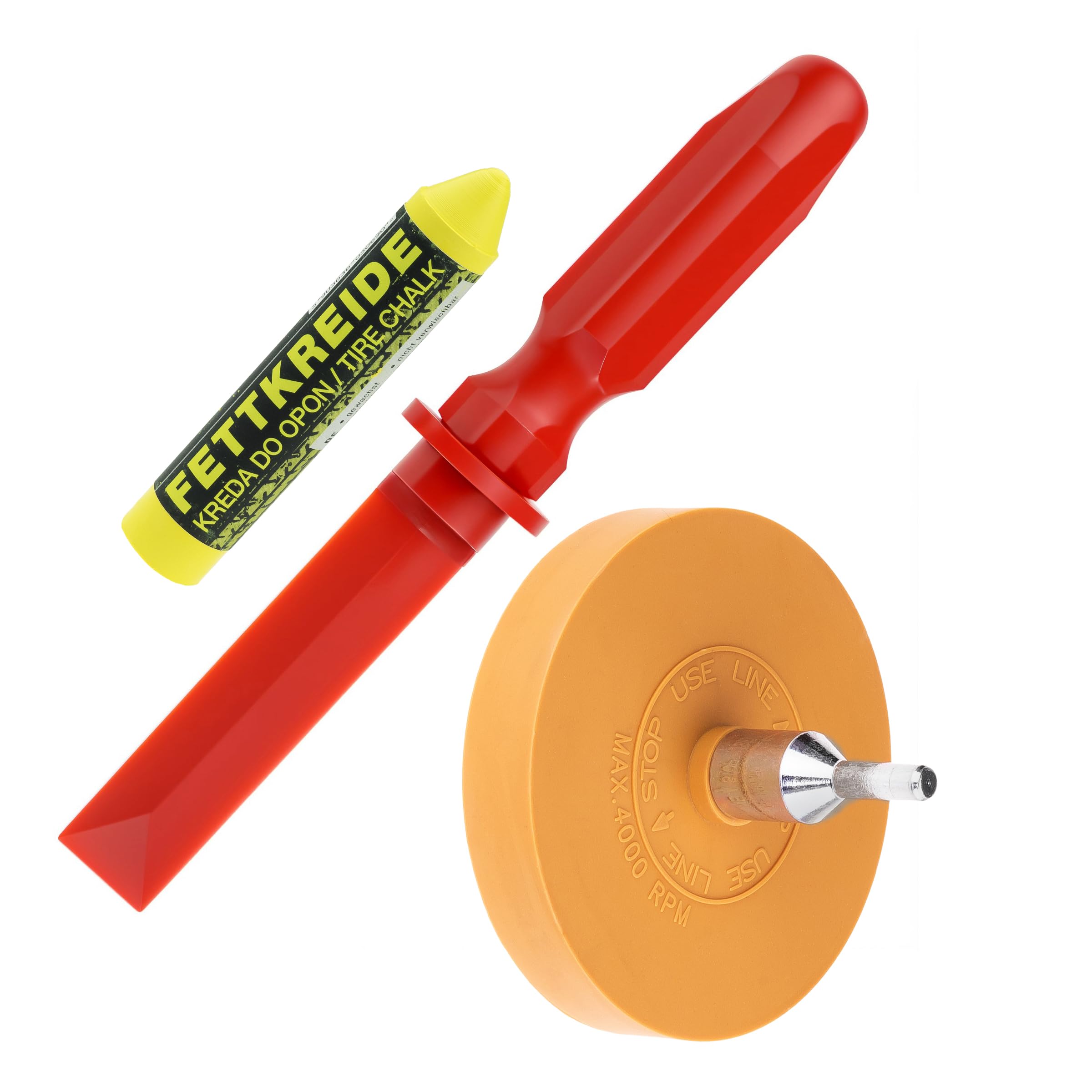Stix Reifenmontage Set 9-TLG mit 5 kg Montagepaste und Zubehör | Montagepaste 5 kg, Auswuchtzange, Ventilwerkzeuge, Folienradierer, Andrückrolle