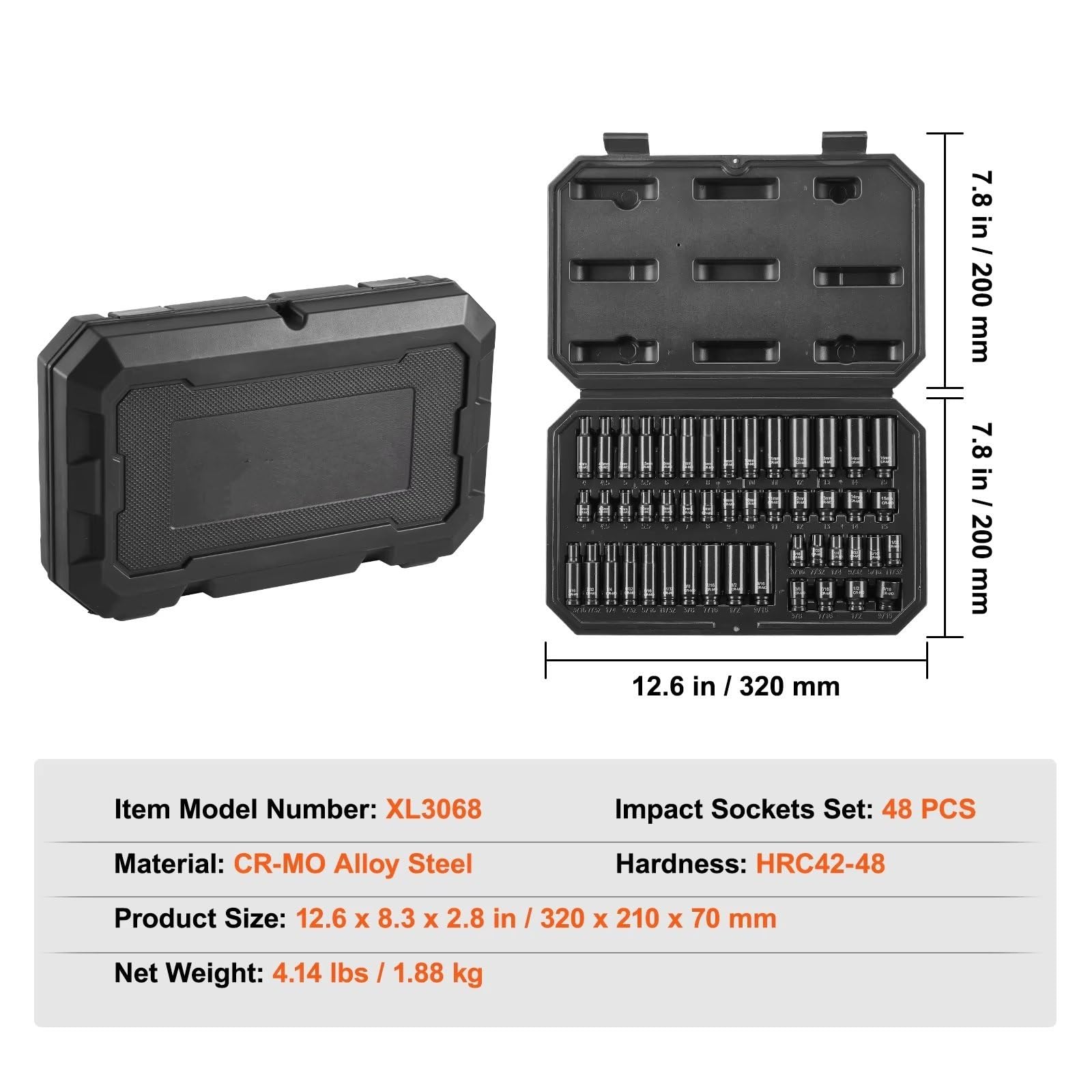 Set attrezzi da officina Set Di Bussole A Impatto Per Guida Set Di Bussole Profonde E Superficiali Kit Di Attrezzi La Casa Marcature Riparazione Automatica Custodia Utensili Manuali